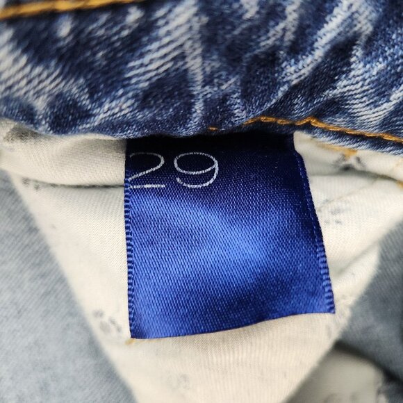 Anthropologie Pilcro Mid Rise Bootcut Jeans Women's 29 Ripped Knee Denim Pants - Picture 12 of 16